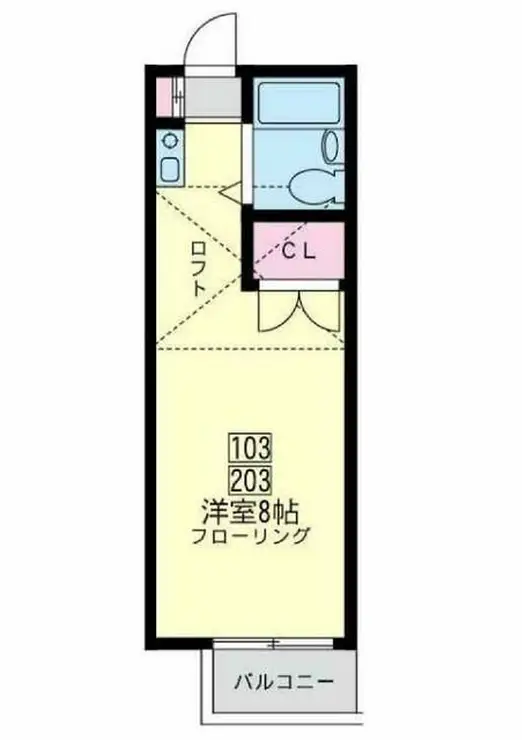 ユナイト白楽アンジェリカ 1階階 間取り