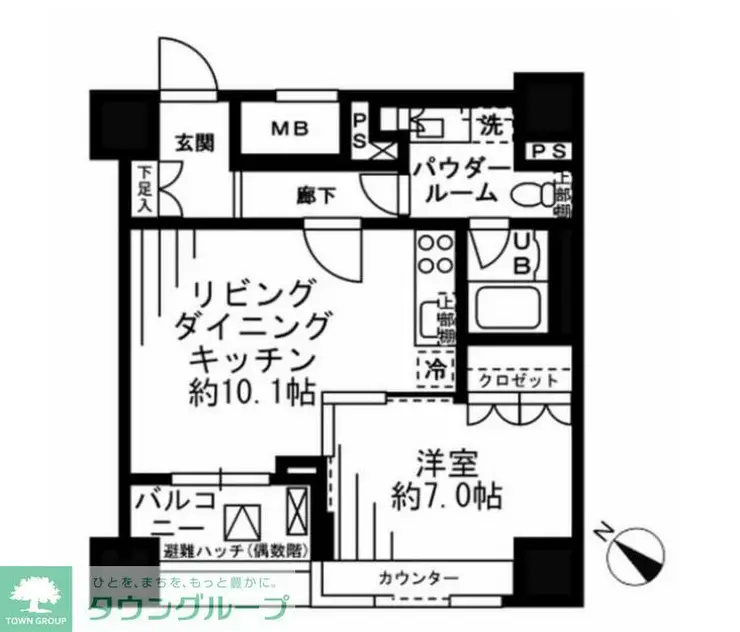 レジディア勝どき 4階階 間取り