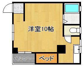 第2コーポあけみ(ワンルーム/1階)の間取り写真