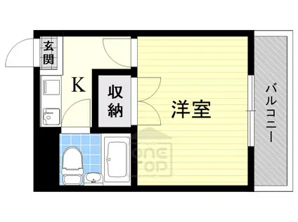 アトラス総持寺(1K/2階)の間取り写真