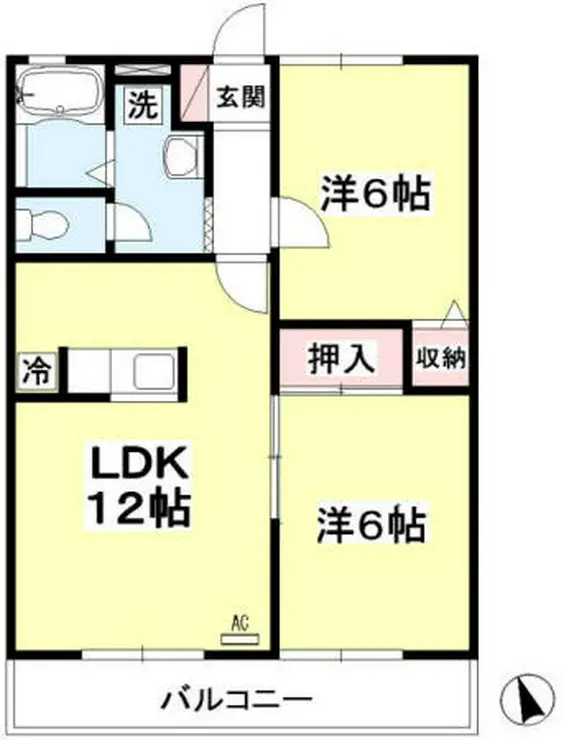 サンジュネスゆう 2階階 間取り