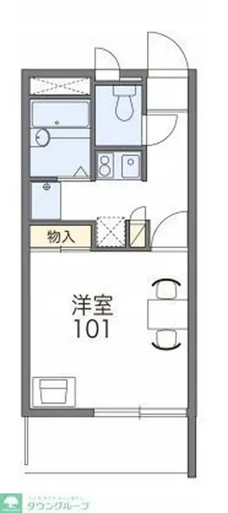 レオパレスウイング城南 3階階 間取り