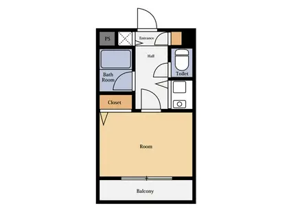 朝日プラザ中島中央(1K/3階)の間取り写真