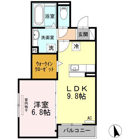 エポラール東別院(1LDK/3階)の間取り写真