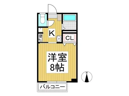 第6松本コーポ(1K/2階)の間取り写真