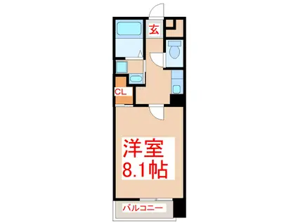 HISTORY(1K/4階)の間取り写真