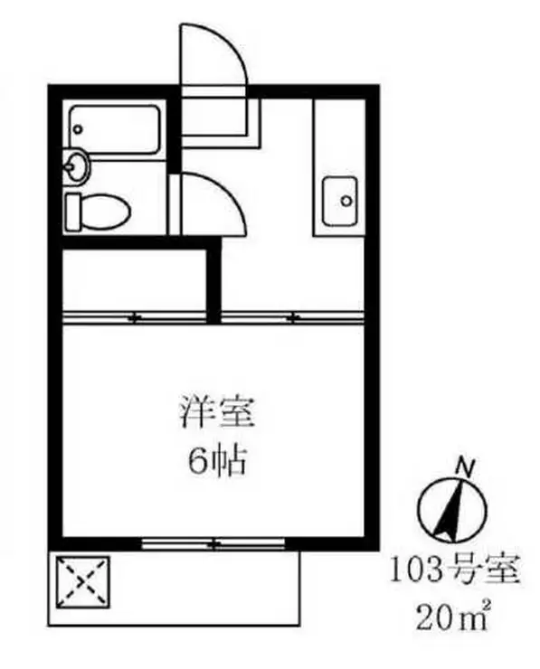 ホワイトコートカヤ 2階階 間取り
