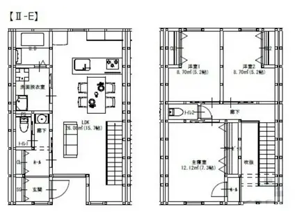 グランメゾンクレスト南蔵王II(3LDK/1階)の間取り写真