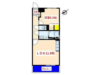 Sヒナタ(1LDK/2階)の間取り写真