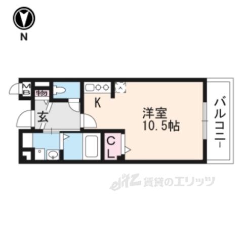 ウェステンドルフⅠ(1K/3階)の間取り写真