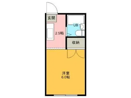 グレースユニット(1K/2階)の間取り写真