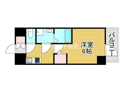 ファーストフィオーレ京橋ノワール(1K/3階)の間取り写真