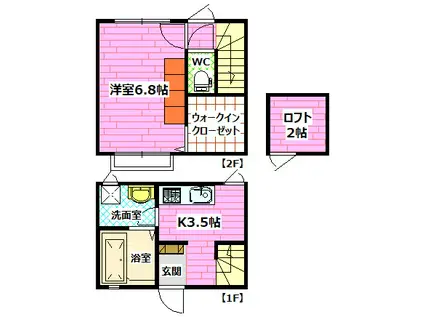 CASA GRANO(1K/1階)の間取り写真