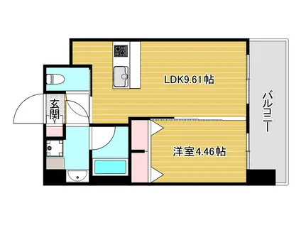 プレジオ弁天町ASIAN(1LDK/7階)の間取り写真
