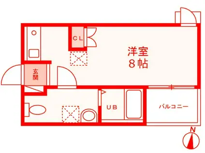 ベイルーム長後(ワンルーム/3階)の間取り写真