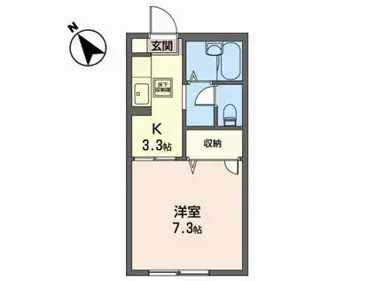 ドルフ・エイトク(1K/1階)の間取り写真