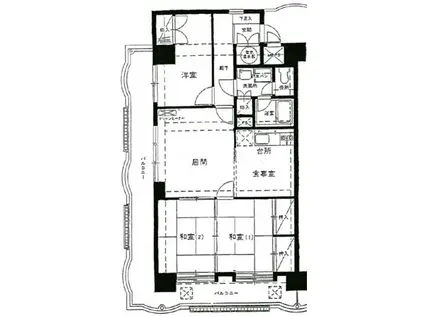ライオンズマンション春日町(3LDK/2階)の間取り写真