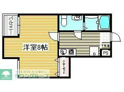 サンイング西船(1K/3階)の間取り写真