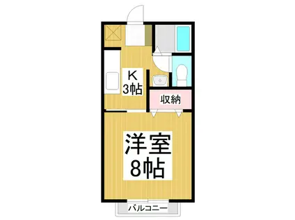 MIKIハウス(1K/1階)の間取り写真