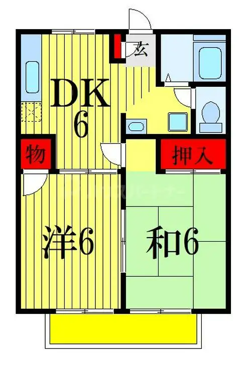 ベルメゾンB 1階階 間取り