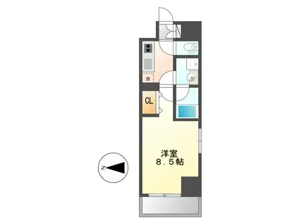 プロシード金山3(1K/12階)の間取り写真