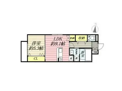 LA・LA(1LDK/1階)の間取り写真