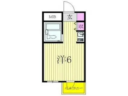 トップ西八王子(ワンルーム/2階)の間取り写真