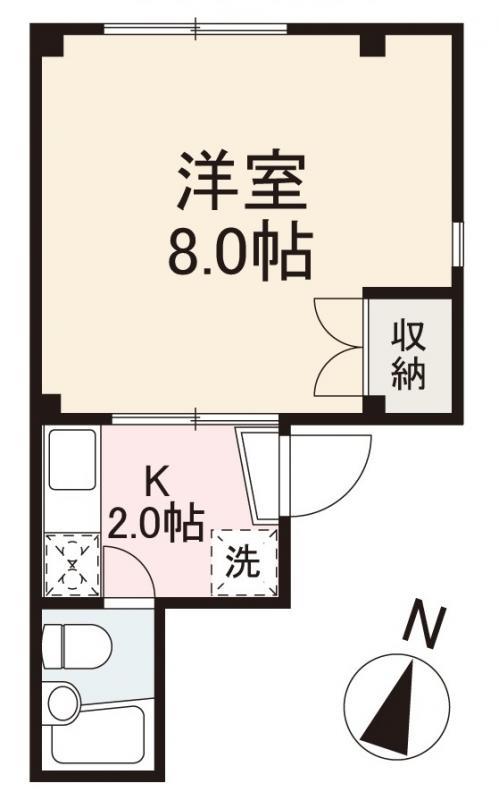 ホーミィ西宝(1K/2階)の間取り写真