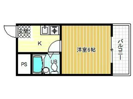 DH第2ビル(1K/4階)の間取り写真