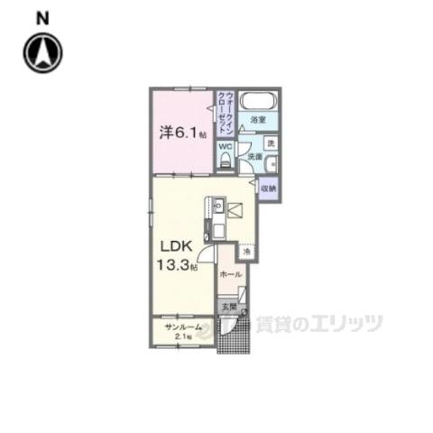 ベラーノ1(1LDK/1階)の間取り写真