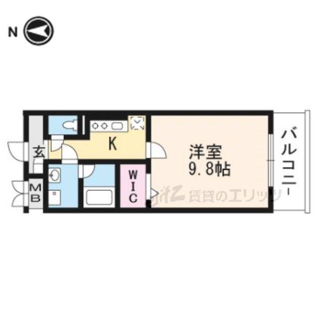カンナビーノ(1K/3階)の間取り写真