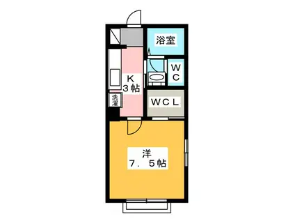 フォーエバー吉澤A(1K/1階)の間取り写真