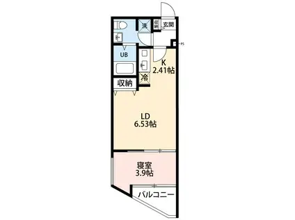 VAU HOUSE青葉の森(1LDK/3階)の間取り写真