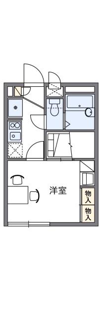 レオパレスコンフォート明石(1K/1階)の間取り写真