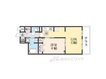 ノルドフィウ―メ(1LDK/1階)の間取り写真