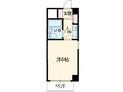 Mプラザ津田駅前(1K/4階)の間取り写真