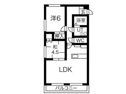 ルモン・エスト(2LDK/1階)の間取り写真
