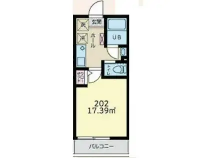 リュクスメゾンヘイアン(1K/2階)の間取り写真