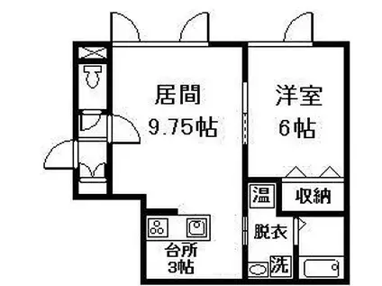 SOLEIL I(1LDK/2階)の間取り写真