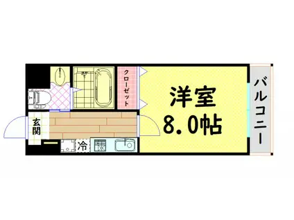 PARK LANE MINAMI(1K/9階)の間取り写真