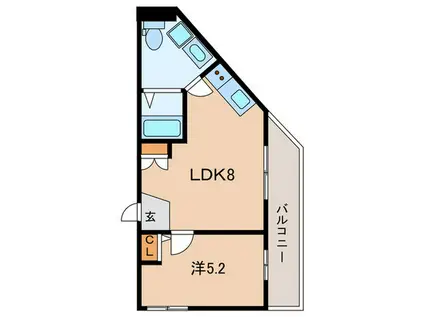 メゾン・ド・グラース馬込(1LDK/3階)の間取り写真