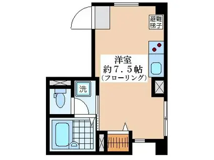 メゾン アンサンブル(ワンルーム/2階)の間取り写真