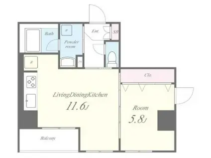 シャルム・Y・M (1LDK/2階)の間取り写真