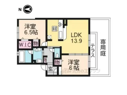 エアステージ2(2LDK/1階)の間取り写真