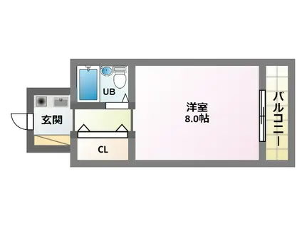 ベルコラージュ(1K/4階)の間取り写真
