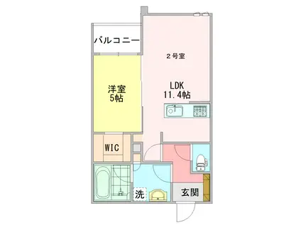 LIVENT元住吉(1LDK/1階)の間取り写真