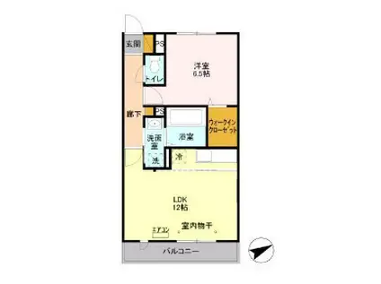 SEJOURBOWセジュールボウ(1LDK/3階)の間取り写真