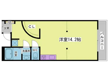 MAISON DE MUTSUMI(ワンルーム/2階)の間取り写真