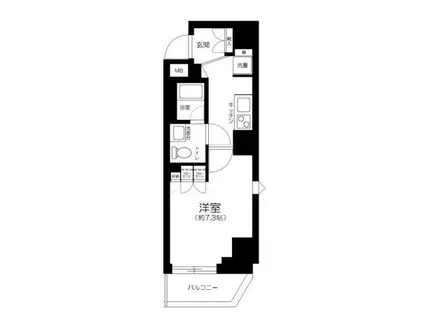 GRANSITE NAKAMEGURO グランジット中目黒(1K/7階)の間取り写真