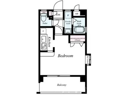 ピュアドームステイツ博多(1K/10階)の間取り写真